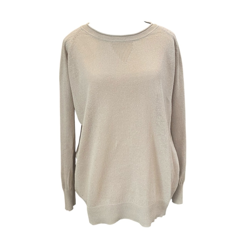 Cotton linen blend light knit beach vibe sweater by Aritzia Community EUC size M